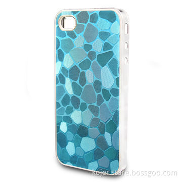 Case for iPhone 4, Made of PC and PU, Available in Various Patterns and Colors